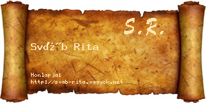 Sváb Rita névjegykártya