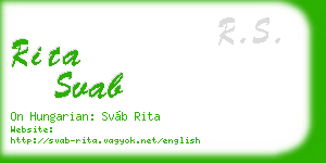 rita svab business card